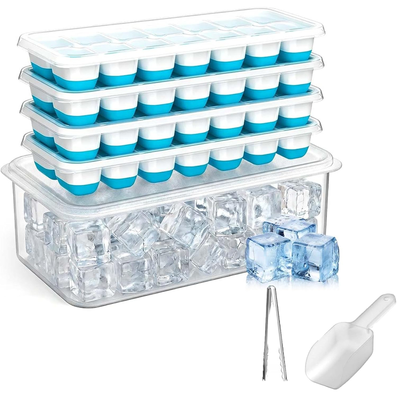 Ice Pick Pick - Ice Cube Trays with Storage Bin&Scoop,4