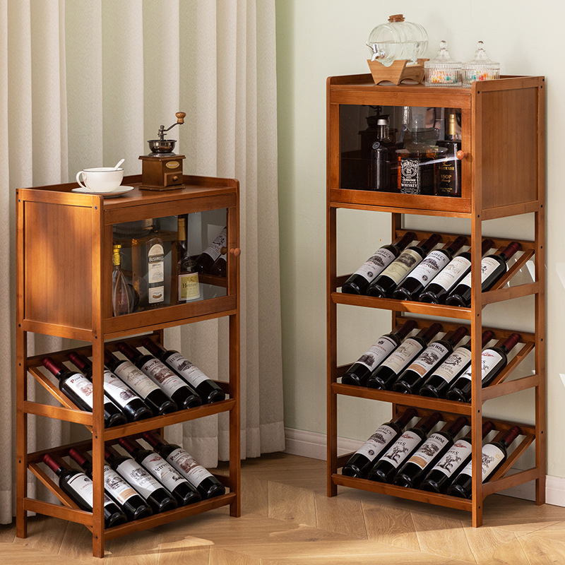 Solid Bamboo Wine Rack 3/4-Tie - Home Bar Shelves recension och pris