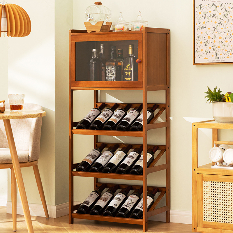 Solid Bamboo Wine Rack 3/4-Tie - Home Bar Shelves recension och pris
