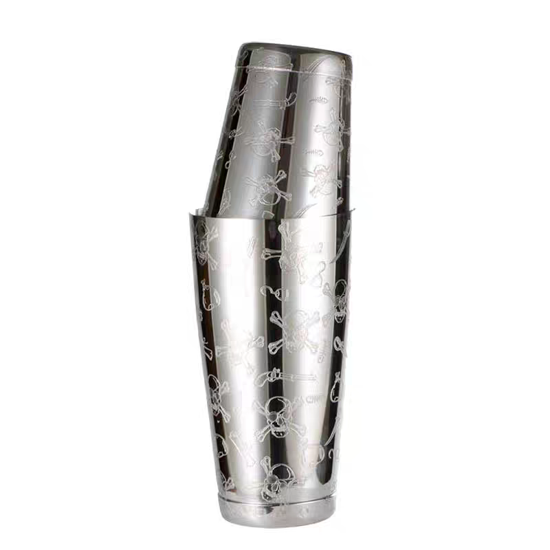500ml/800ml Engraving Skull St - Boston Shaker Set recension och pris