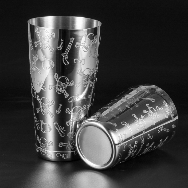 500ml/800ml Engraving Skull St - Boston Shaker Set recension och pris