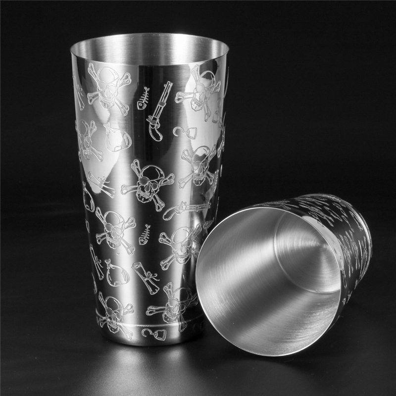 500ml/800ml Engraving Skull St - Boston Shaker Set recension och pris
