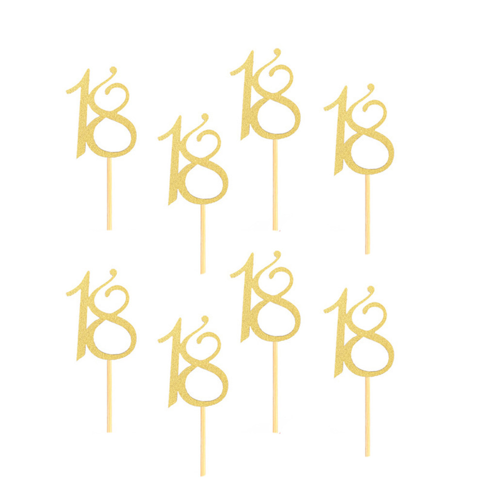 48Pcs 18Th Birthday Cake Toppe - Ice Pick Pick recension och pris