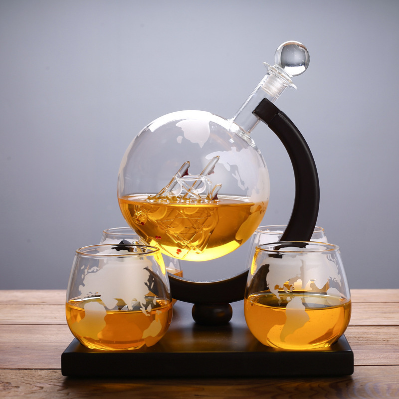 Globe Decanter Sailing Whiskey - Decanter Globe Set recension och pris