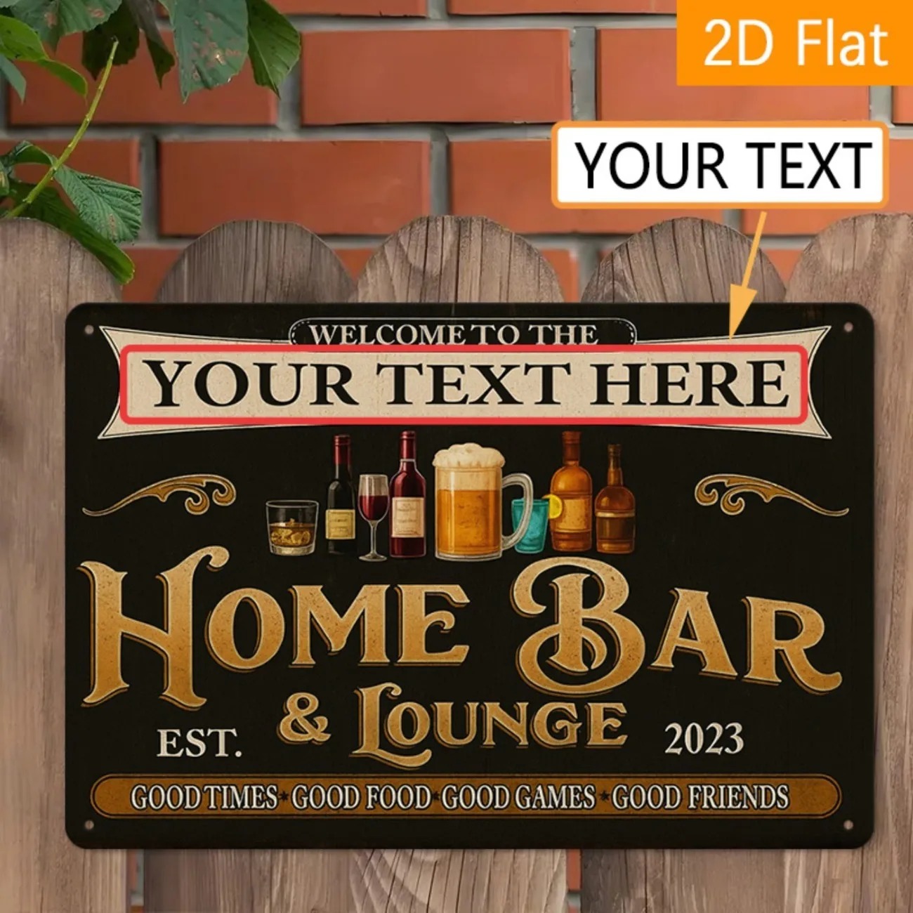 Custom Text Vintage Home Bar & - Home Bar Signs recension och pris