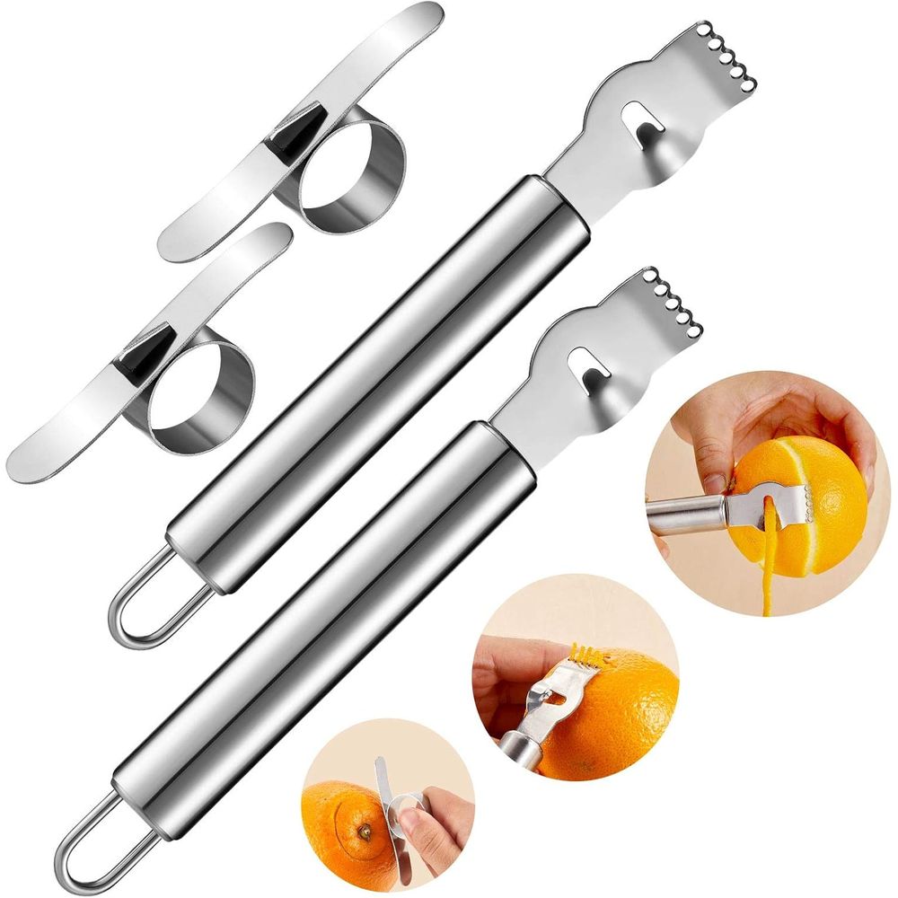 4-Piece Stainless Steel Lemon  - Peeler Channel Knife recension och pris