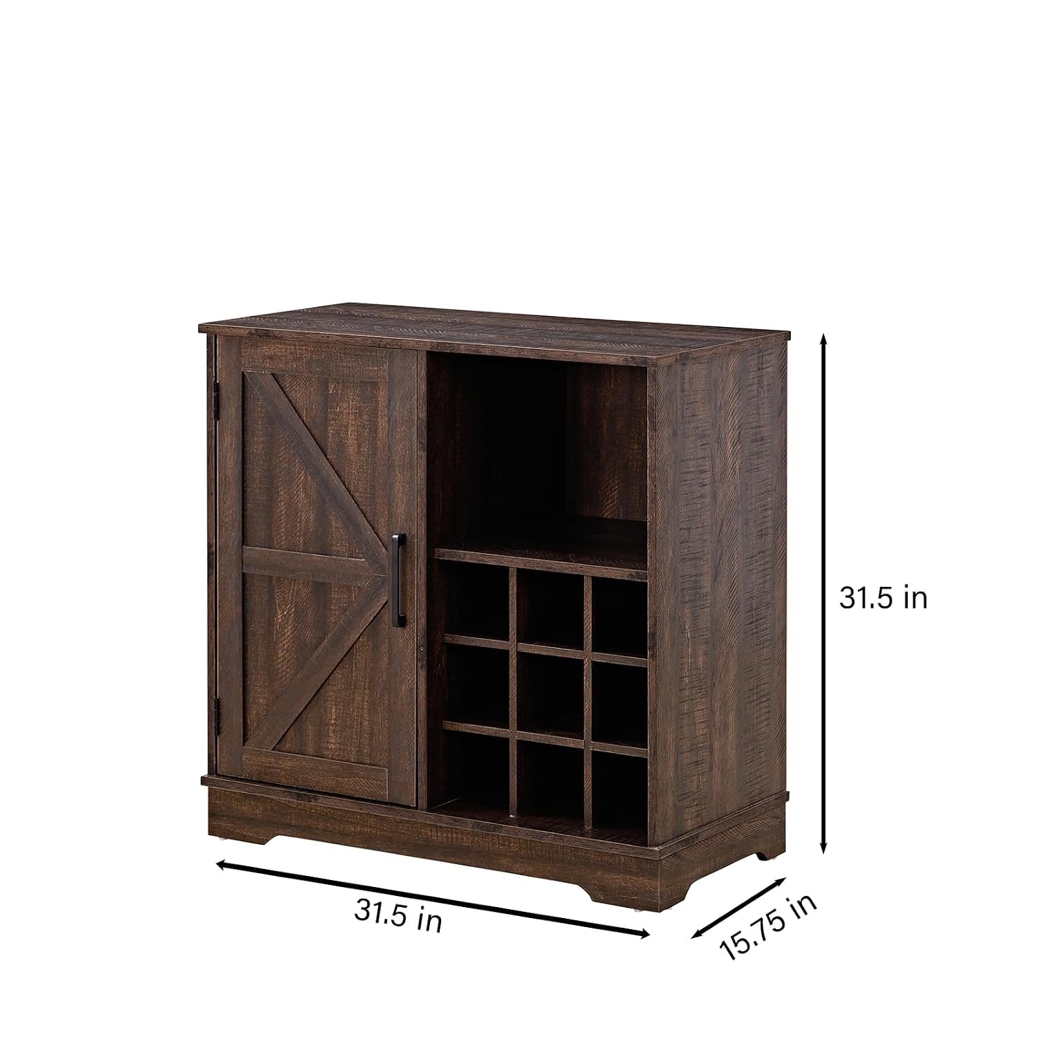 Farmhouse Bar Cabinet Wine Rac - Home Bar Shelves recension och pris