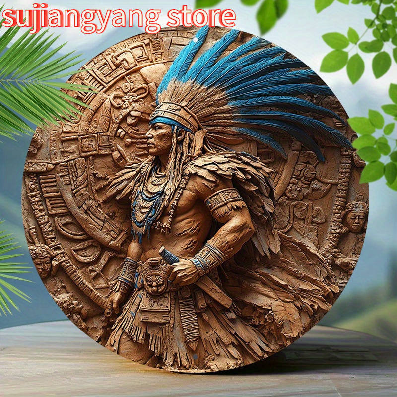 1pc Aztec Warrior 8-Inch Round - Home Bar Cafe recension och pris