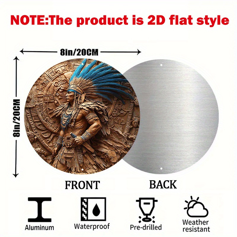 1pc Aztec Warrior 8-Inch Round - Home Bar Cafe recension och pris