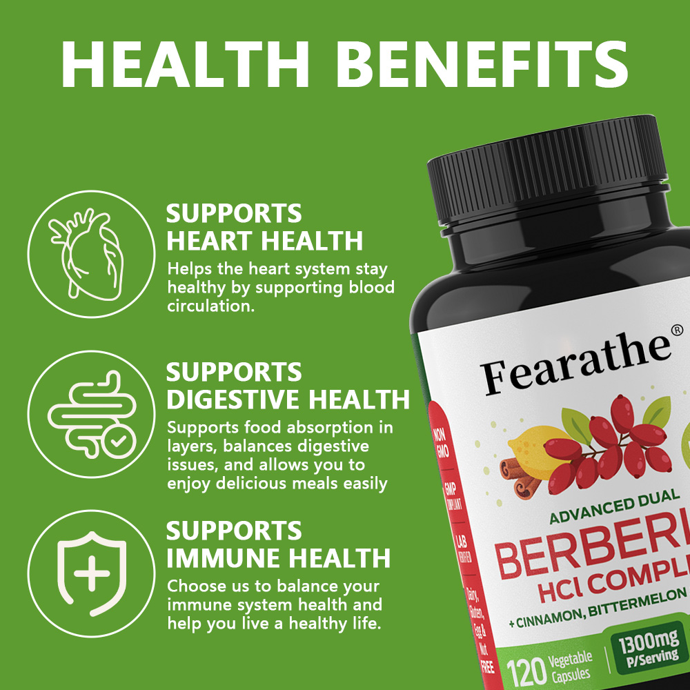 Berberine HCl Capsules with Bi - Bitters Bottle Set recension och pris