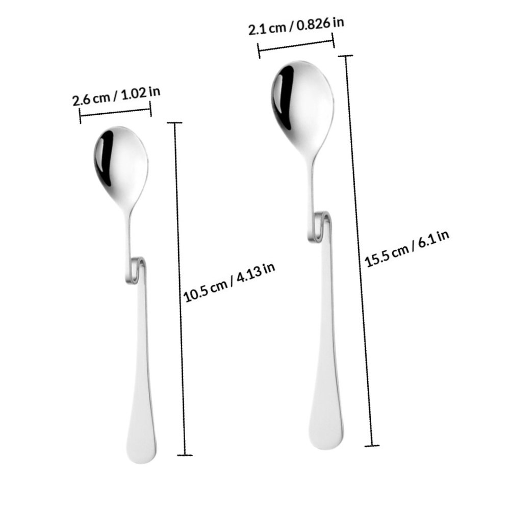6Pcs Stainless Steel S Shape H - Bar Spoon Twisted recension och pris