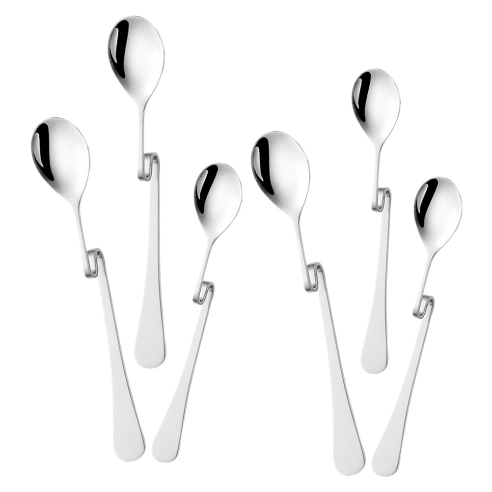 6Pcs Stainless Steel S Shape H - Bar Spoon Twisted recension och pris
