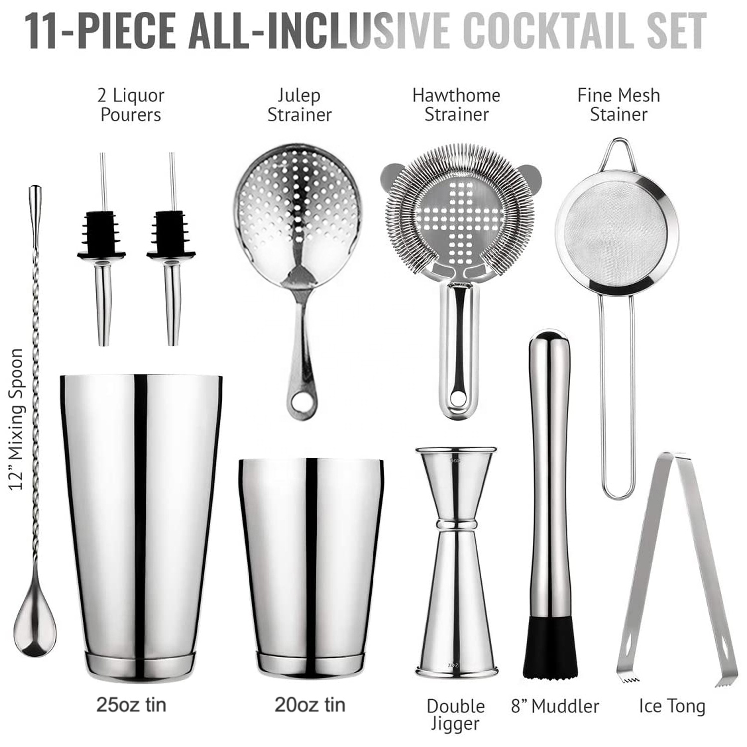 stllCAMOL FACTORY 11 Pieces Si - Boston Shaker Set recension och pris