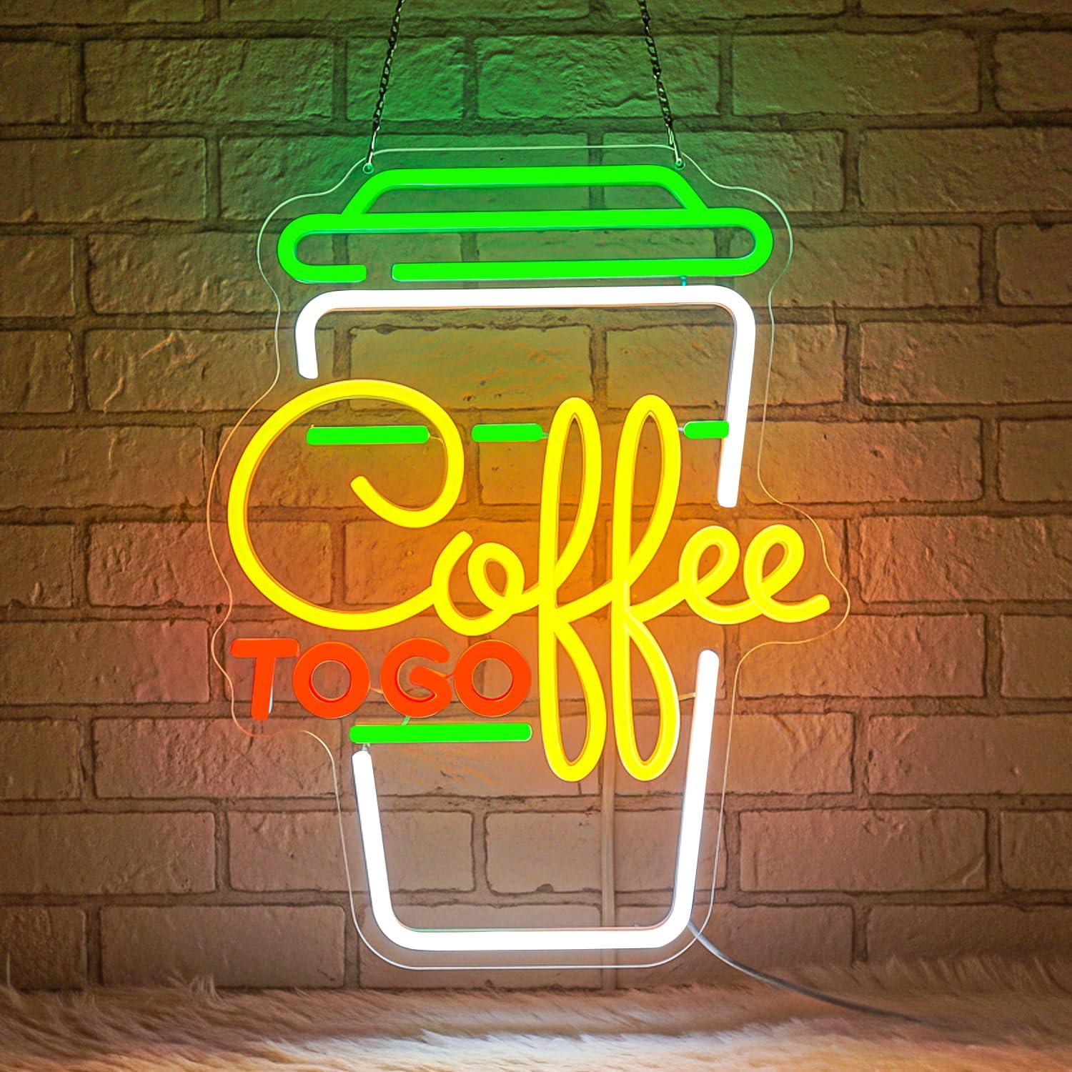 Coffee Neon Sign USB Dimmable  - Home Bar Signs recension och pris