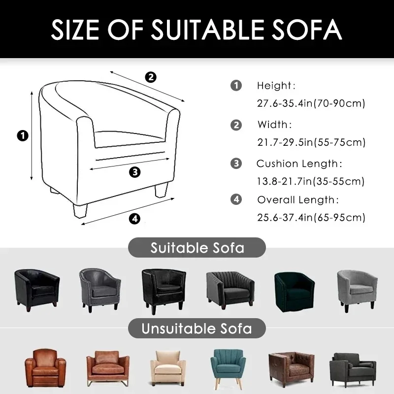 Elastic Club Chair Cover Jacqu - Home Bar Lounge recension och pris