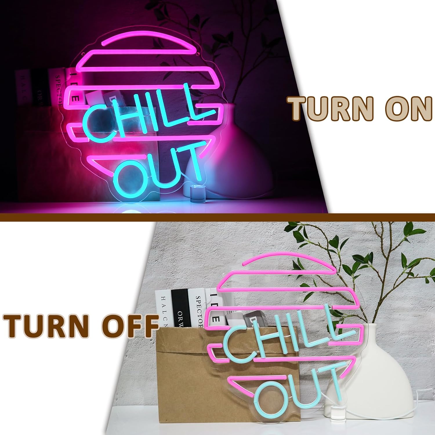 Chill Out Neon Sign for Wall D - Home Bar Lounge recension och pris