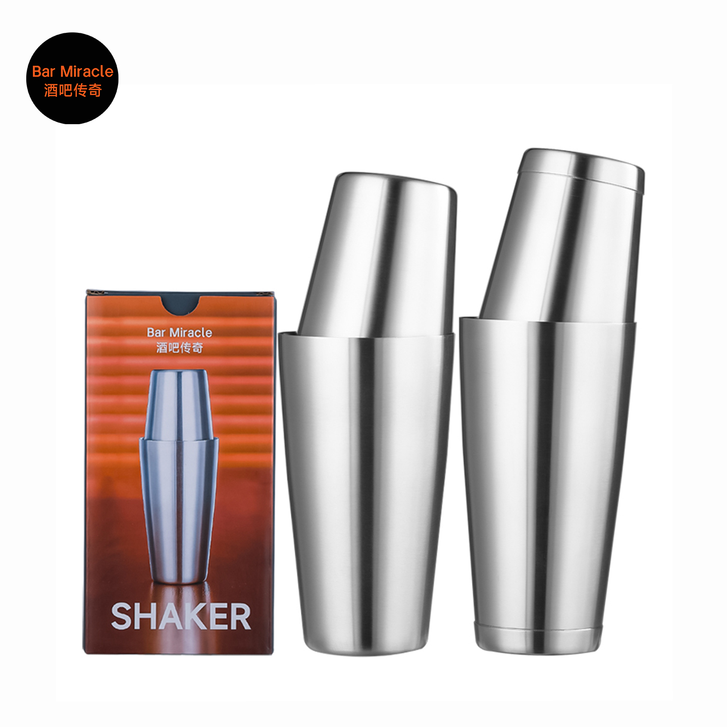 Bar Miracle 304 Stainless Stee - Boston Shaker Set recension och pris
