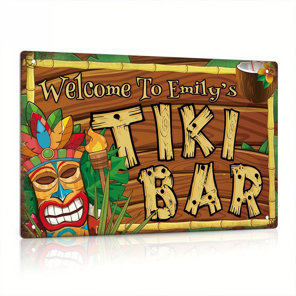 Custom  Decor Tiki Bar Sign, P - Home Bar Cafe recension och pris