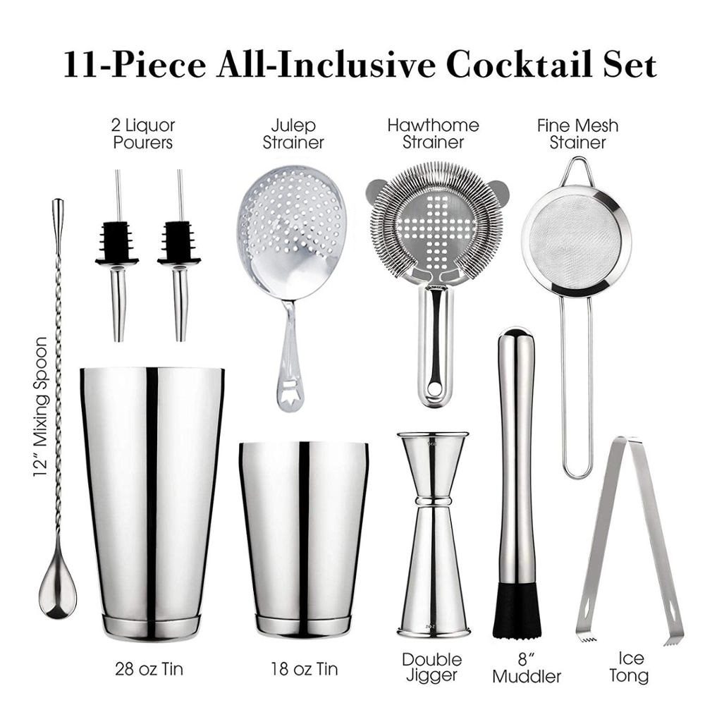 Cocktail Shaker Bar Set: 2 Wei - Boston Shaker Set recension och pris