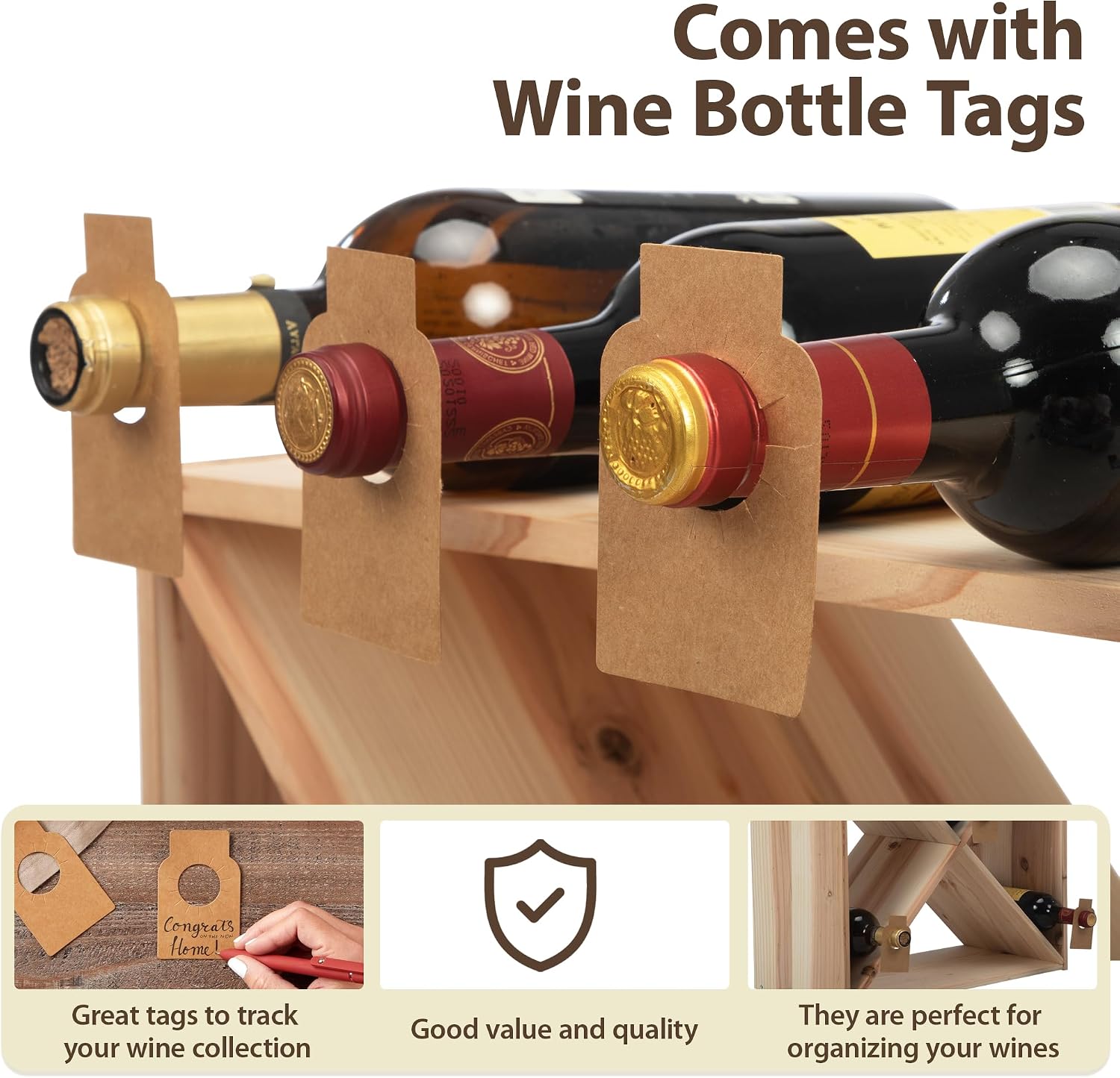 96 Bottle Wine Rack Countertop - Home Bar Shelves recension och pris