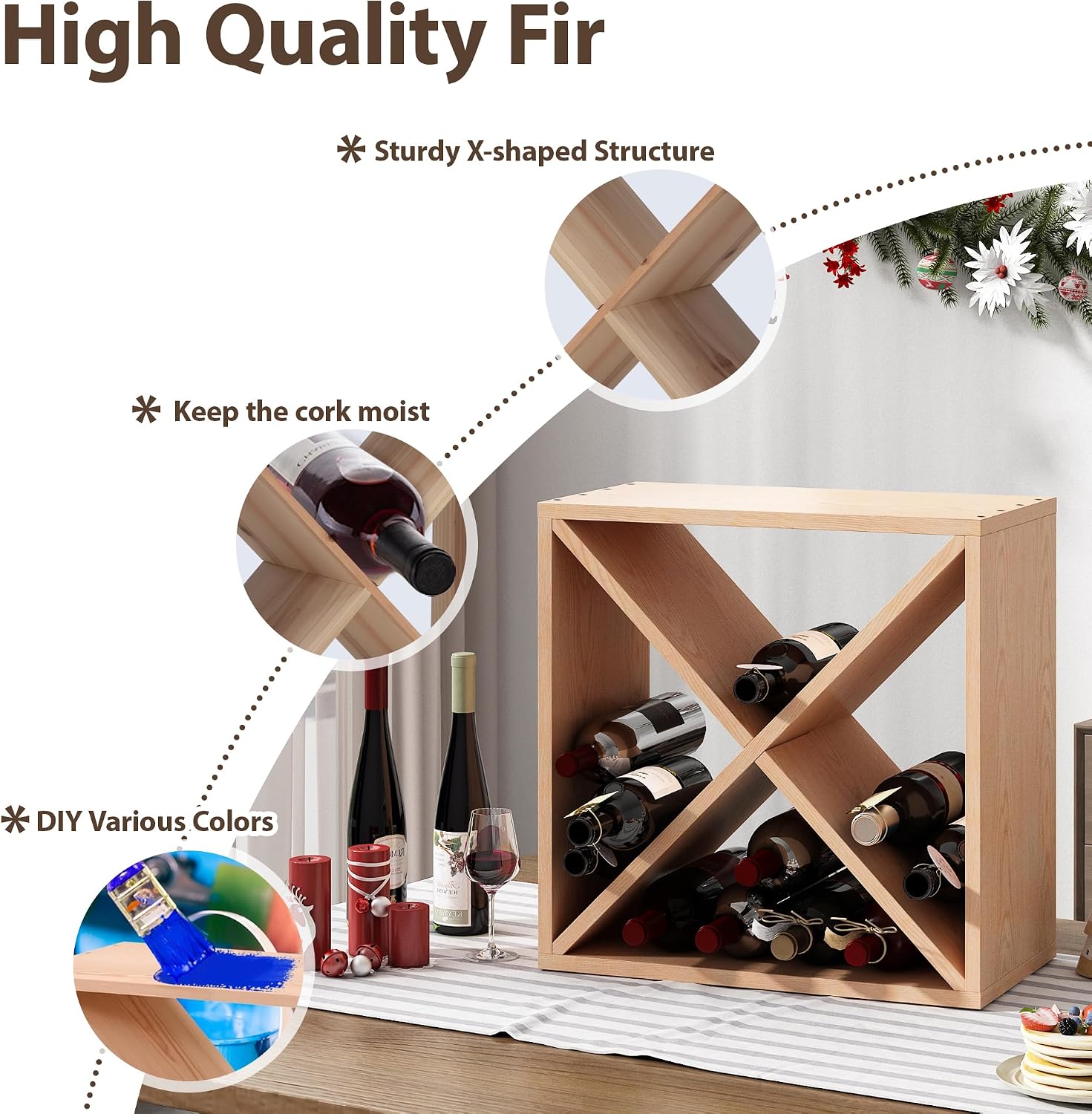 96 Bottle Wine Rack Countertop - Home Bar Shelves recension och pris