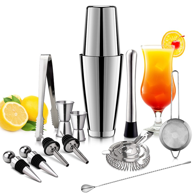 13Pcs/Set Stainless Steel Cock - Boston Shaker Set recension och pris