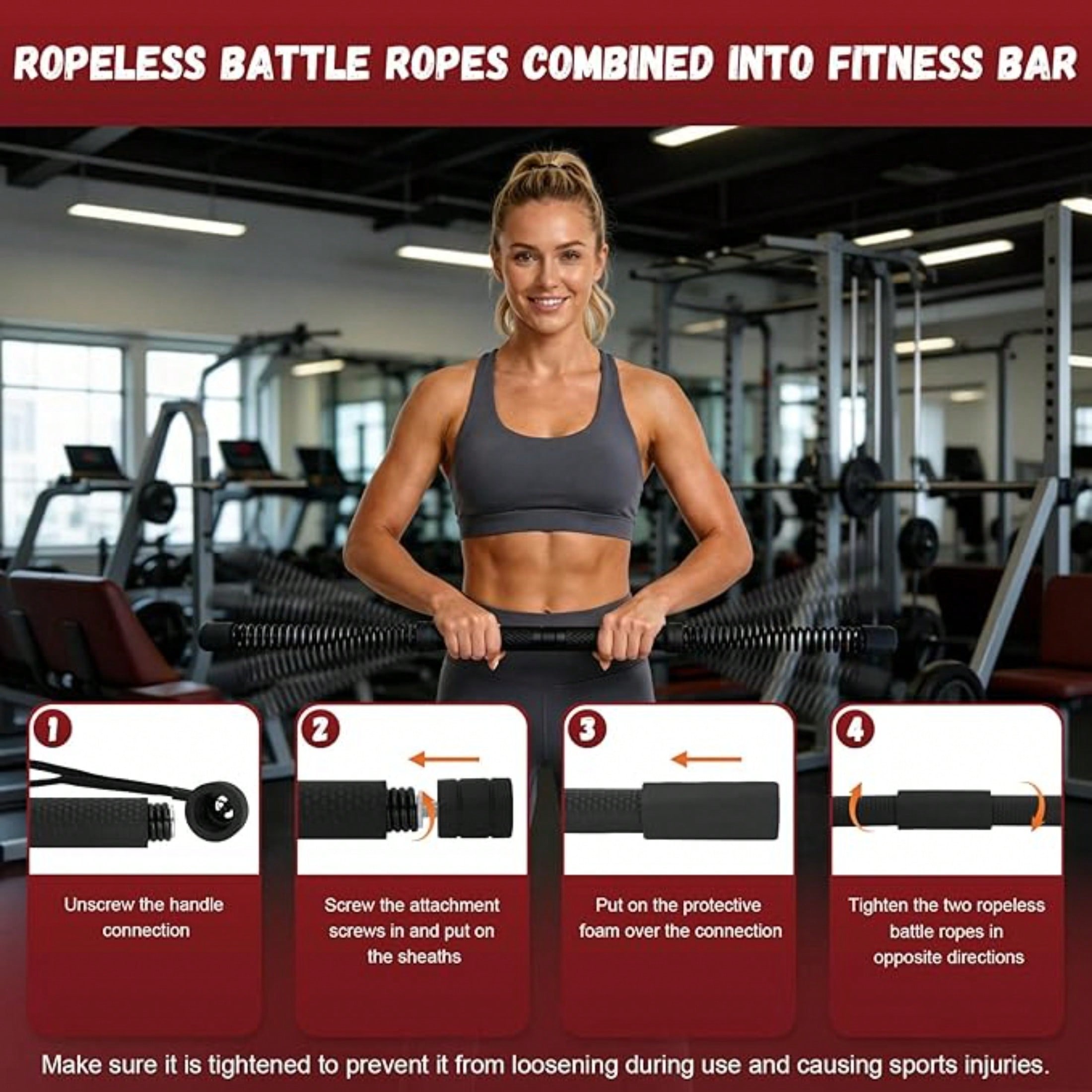 2-in-1 Upgraded Cordless Battl - Home Bar And Gym recension och pris