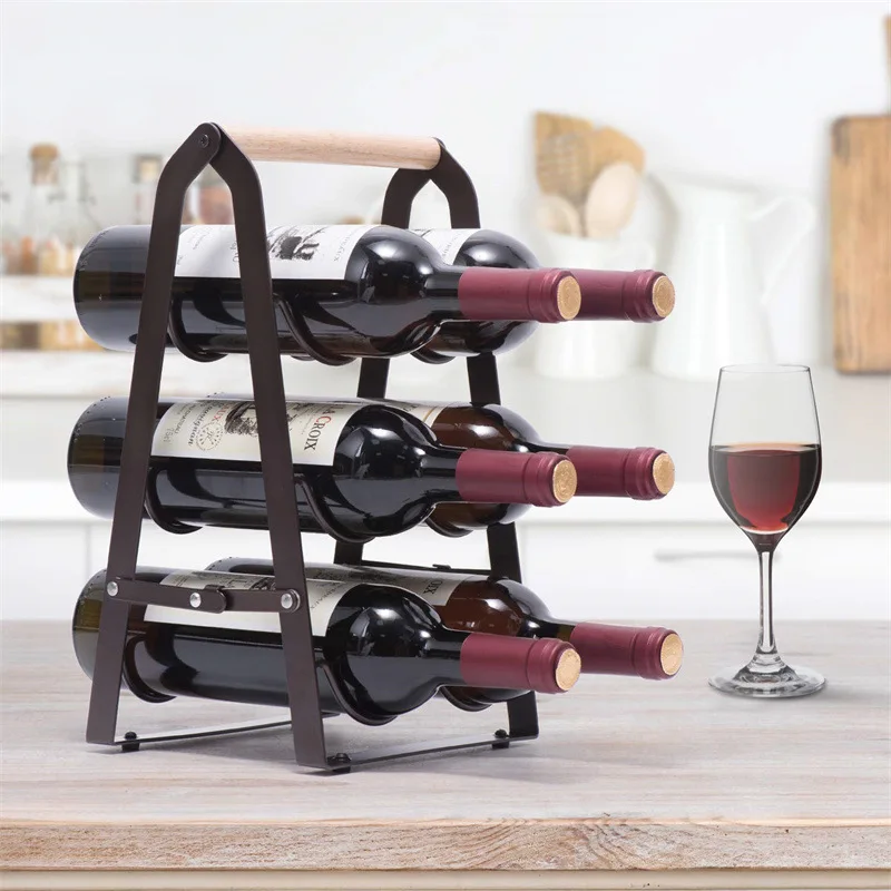 6 Bottle Iron Collapsible Stor - Home Bar Shelves recension och pris
