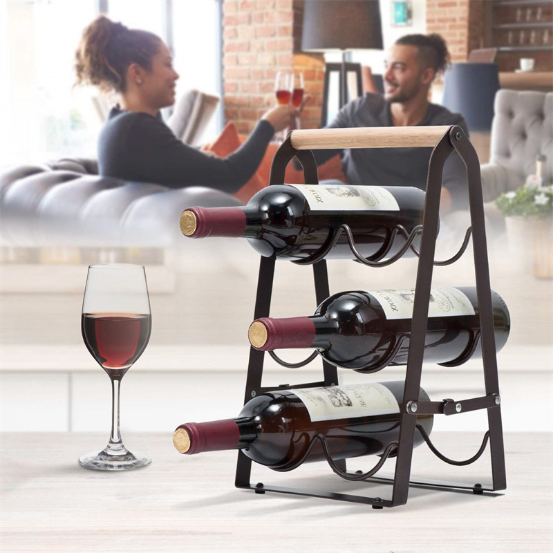 6 Bottle Iron Collapsible Stor - Home Bar Shelves recension och pris